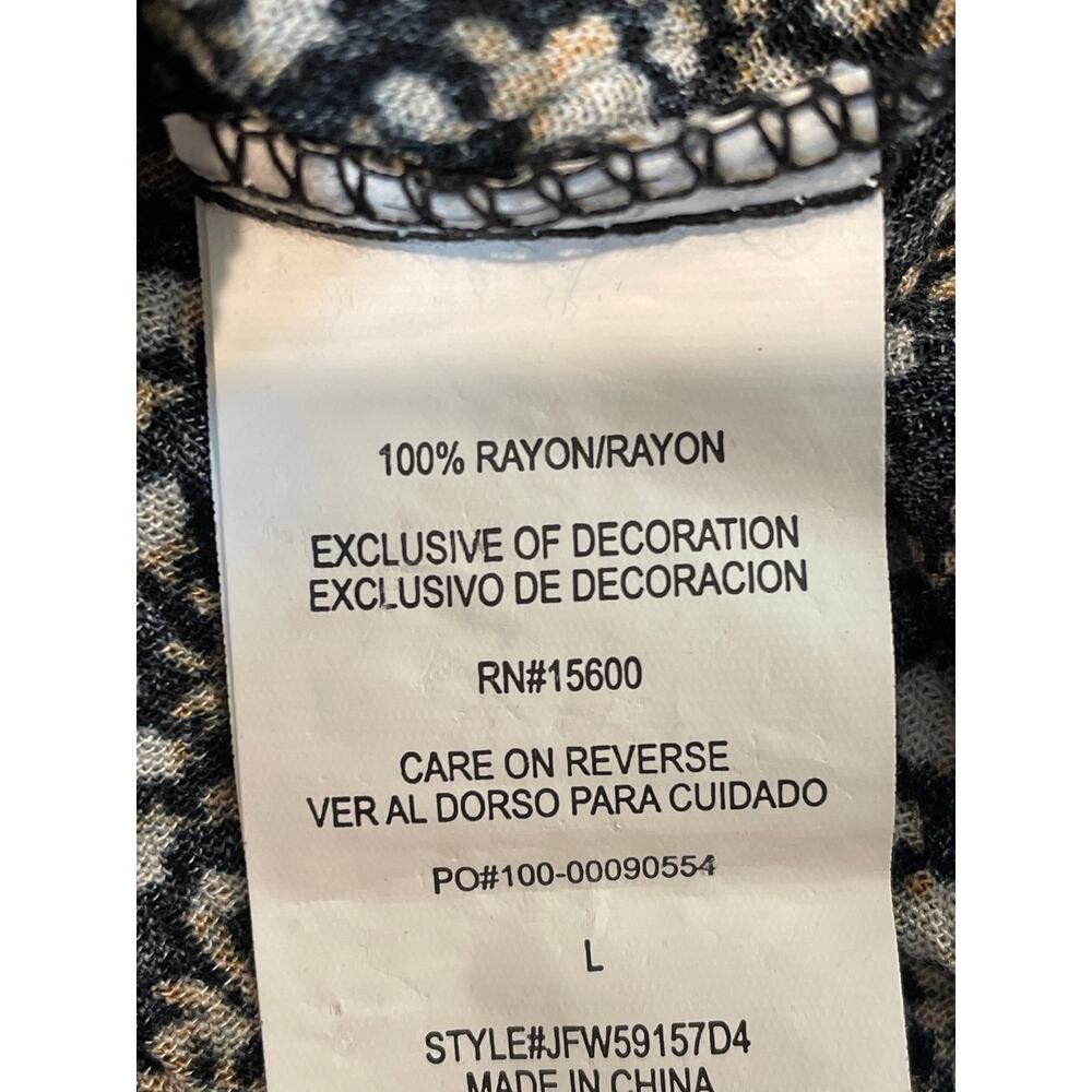 Mason & Belle Floral Long Sleeve Top Size L Black - Picture 7 of 7
